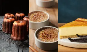 Canelés, crème brûlée et tarte au flan, des délices gourmands qui mettent en valeur la richesse du jaune d'oeuf.