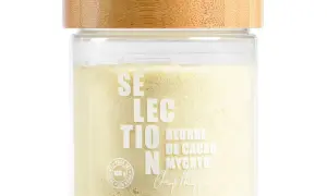Un pot de beurre de cacao Mycryo, idéal pour comprendre la différence avec le beurre de cacao classique.