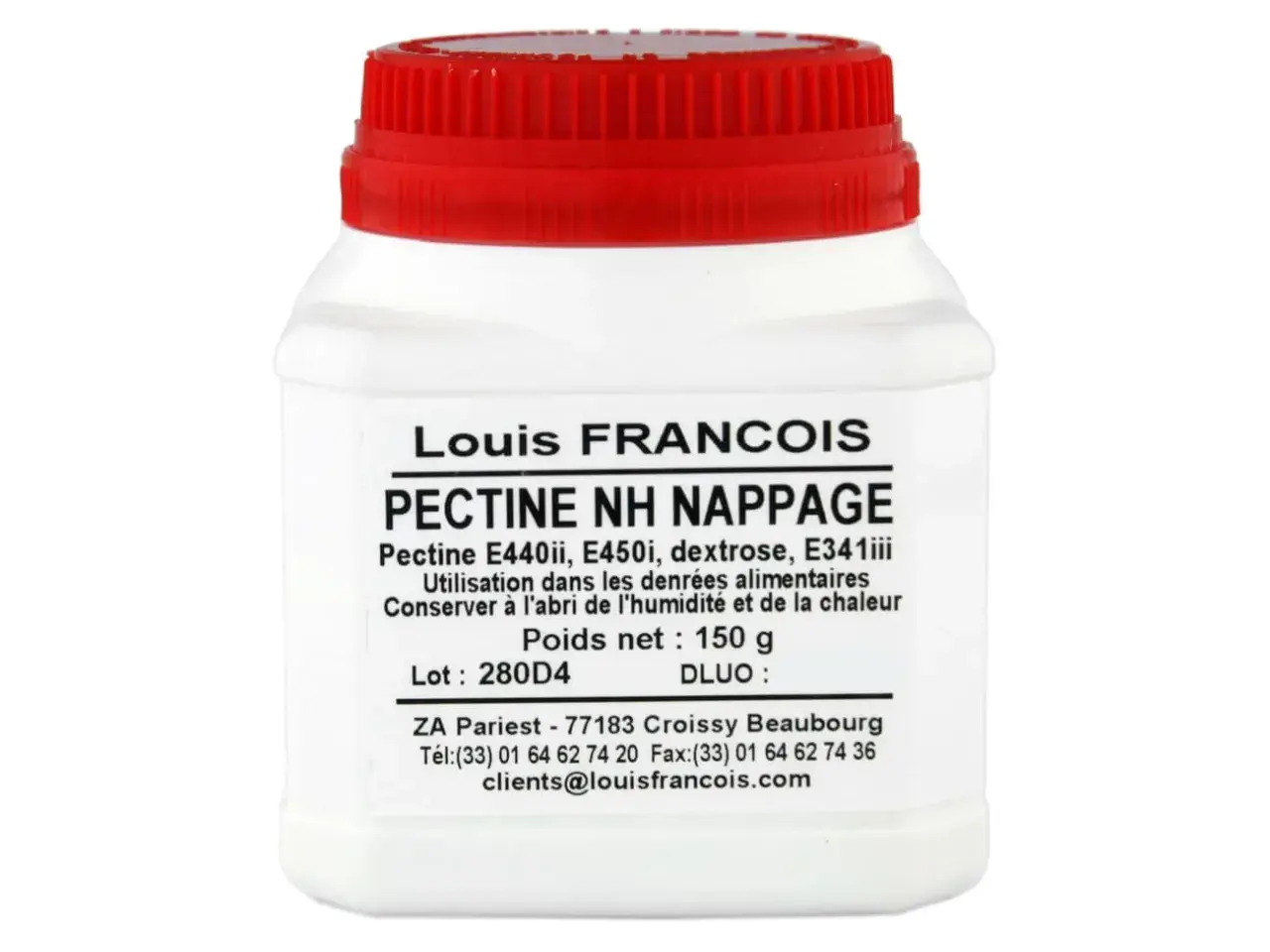 Pot de pectine NH Louis François, 150g. Idéal pour le dosage de pectine nh confiture.