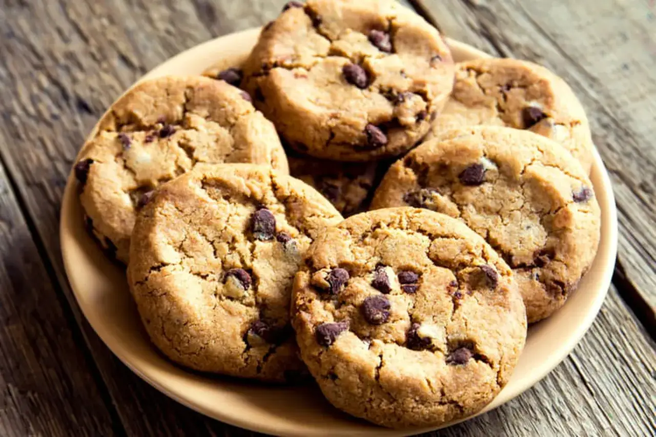 Une assiette de cookies aux p&eacute;pites de chocolat, parfaits pour comprendre pourquoi mes cookies sont mous.